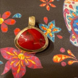 Jasper pendant in 925 sterling silver